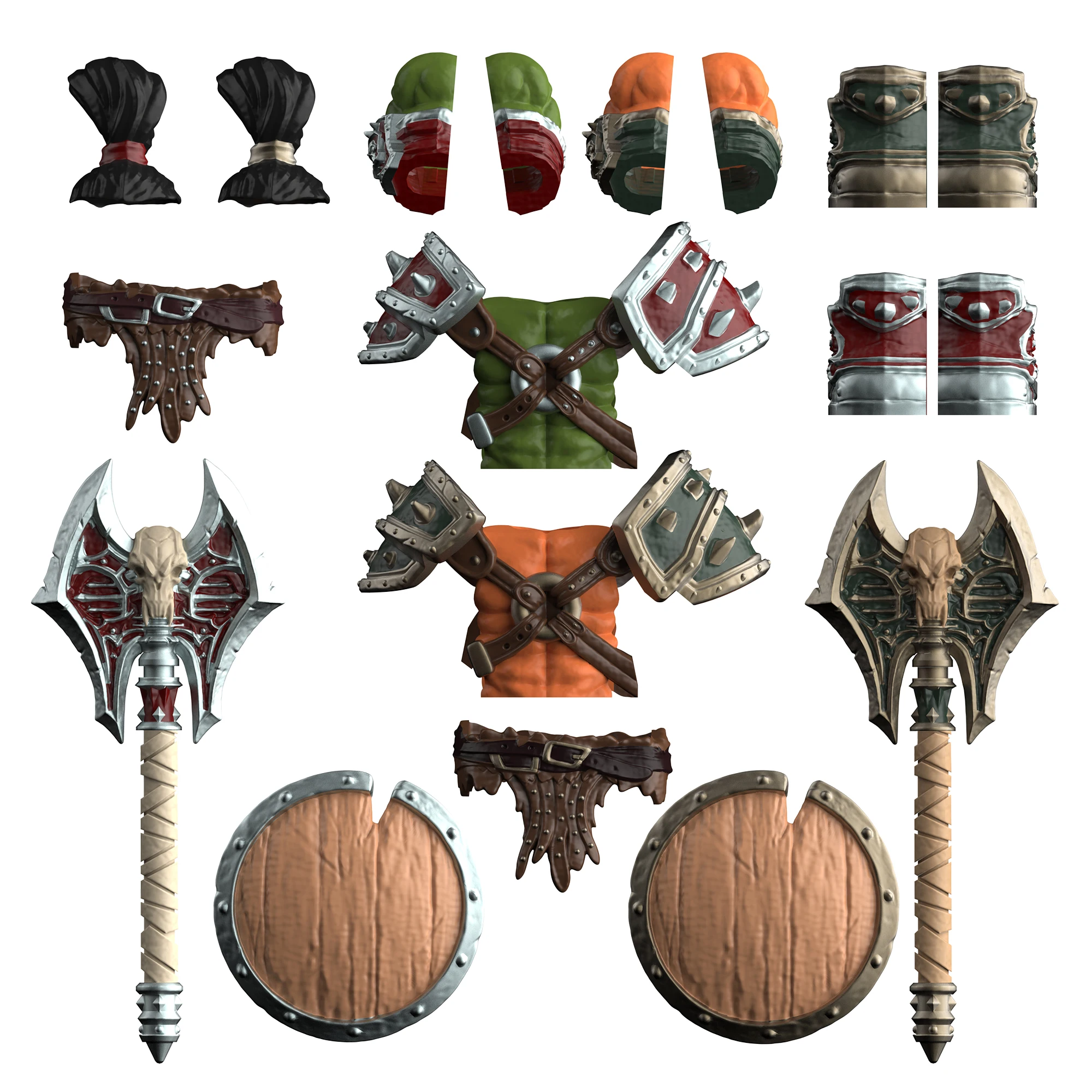 Jeu Orcish monster blocs de construction figurines accessoires bloc briques, Compatible avec l'assemblage de particules série bricolage