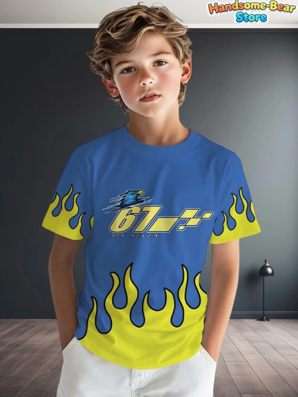 Funny Six Seven T-Shirt for Kids 67 Number 3D Print Summer Short Sleeve Tee Loose Basketball Sports Tops Fashion Kids Clothing