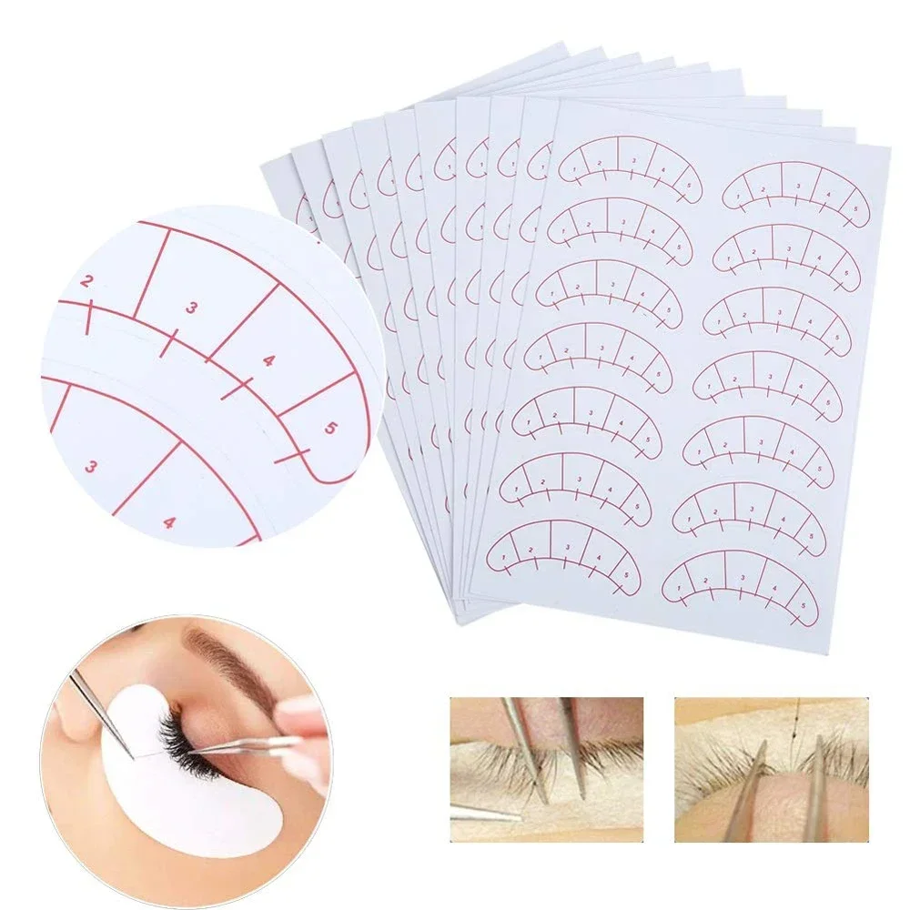 70pairs Eyelash Extension Practice Eye Tips Sticker Wraps Makeup Tools 3D Eyelash Under Eye Pads  Grafted Lash Mapping Stickers