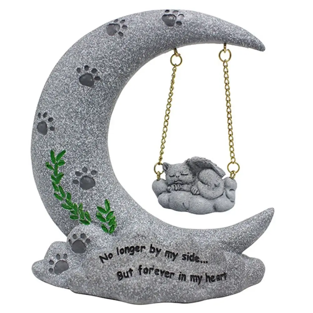 for Cats Sleeping Pet Cat Memorial Statue Cat Passing Away Bereavement Gifts Resin Pet Memorial Stone Bereavement Gifts