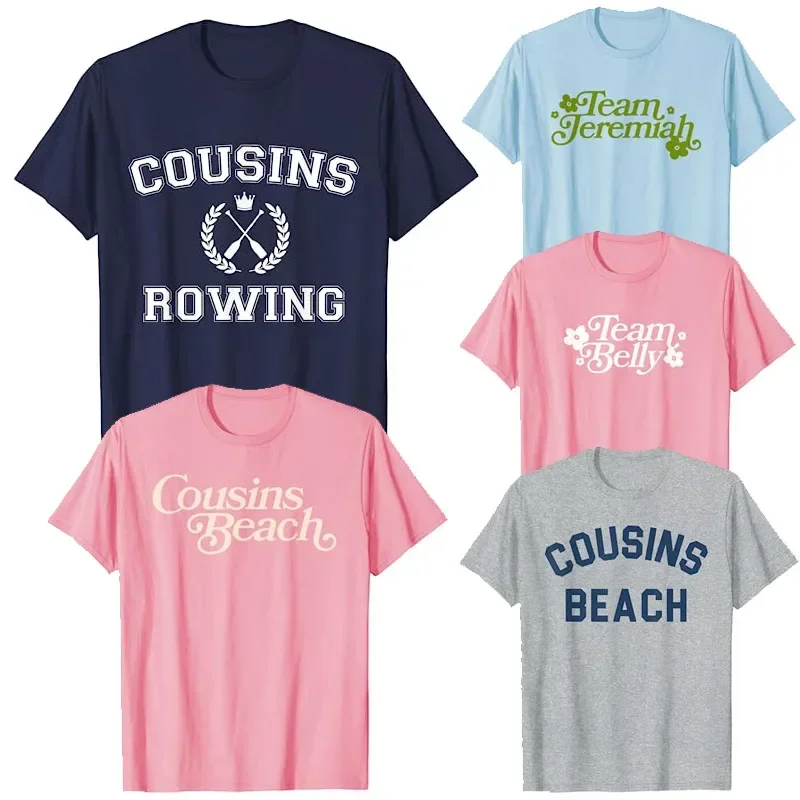 The Summer I Turned Pretty - Cousins Beach T-Shirt Team Belly, Team Jeremiah Floral Tee Tops Cool Cousins Rowing Graphic Outfits