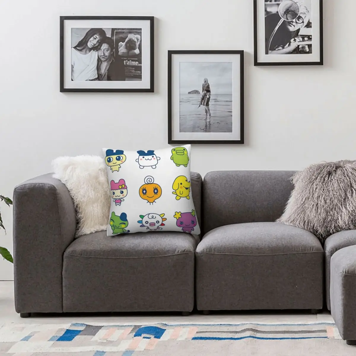 اليابانية Tamagotchis كيس وسادة الرجعية العصرية وسادة غطاء لينة مخصص لتقوم بها بنفسك غطاء الوسادة سادات ل أريكة ديكور المنزل #6