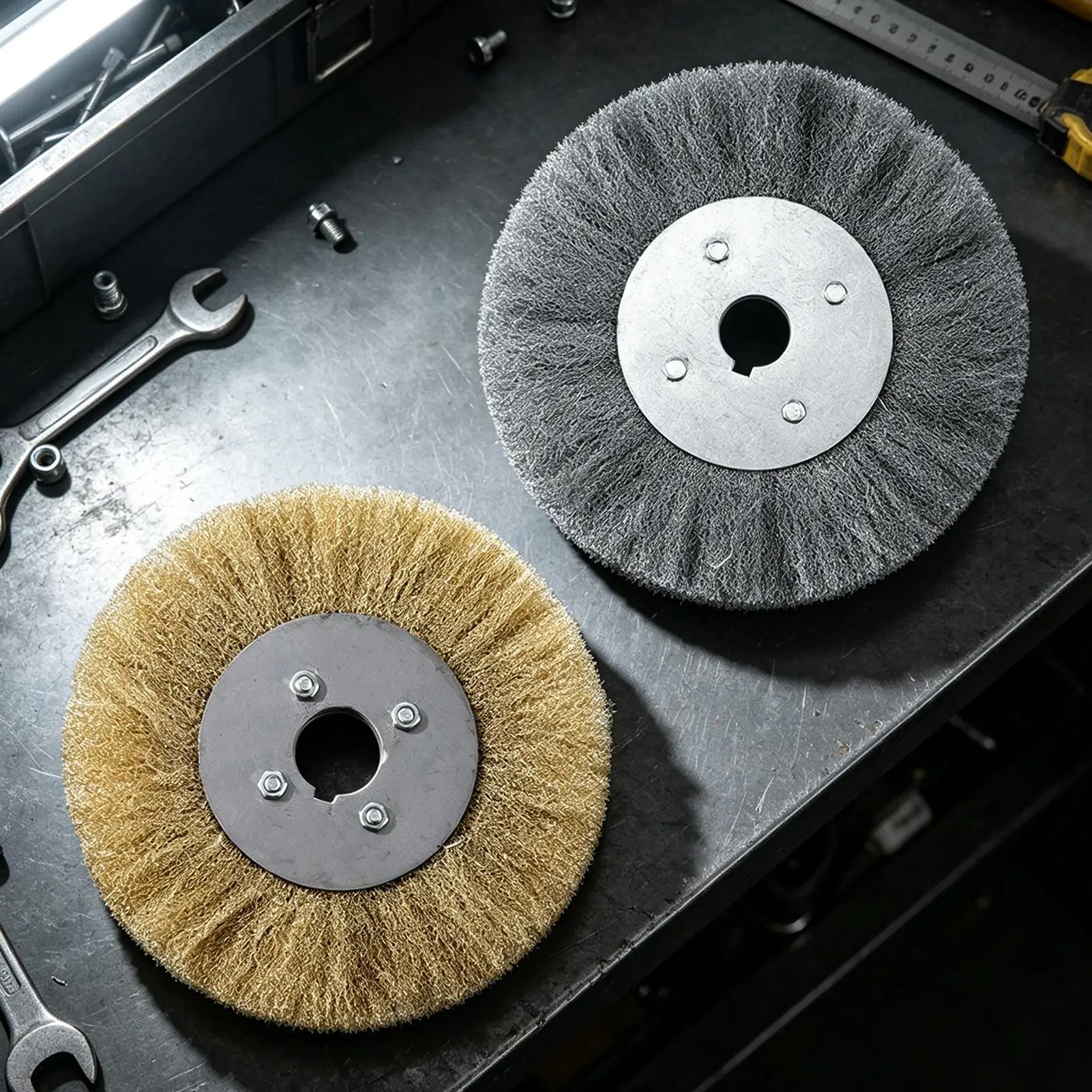 Grinder Wire Wheel 8 Inch Crimped Power Tool Metal Polishing Angle Grinder Wire Brush For Grinding Deburring Welding Woodworking