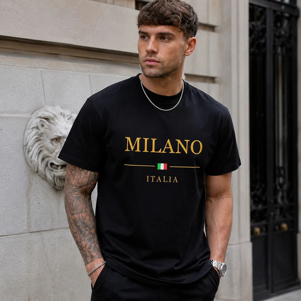 Camiseta New Milano Italy, camiseta minimalista con gráfico de viaje a Milán, ropa de calle unisex
