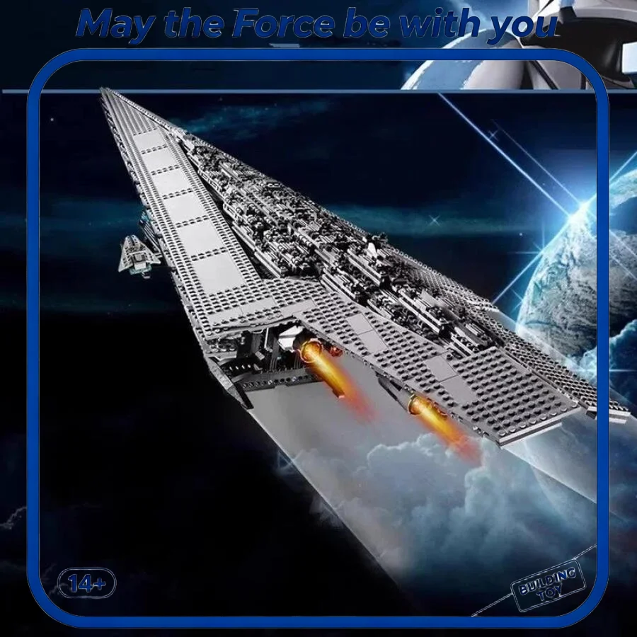 New 3152pcs MOC Super Star Destroyer model large sci-fi spaceship building kit, adult creative toy gifts Compatible With Legoed