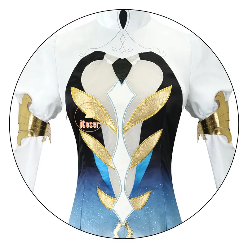 ชุดคอสเพลย์เฟอร์ิน่าจากเกม Genshin Impact พร้อมวิกผม ชุดเดรส ชุดยูนิฟอร์มปีศาจ กำไลข้อเท้า เทวรูปเทพแห่งความยุติธรรม สำหรับงานปาร์ตี้ฮาโลวีน ผู้หญิง ขนาด 6'x