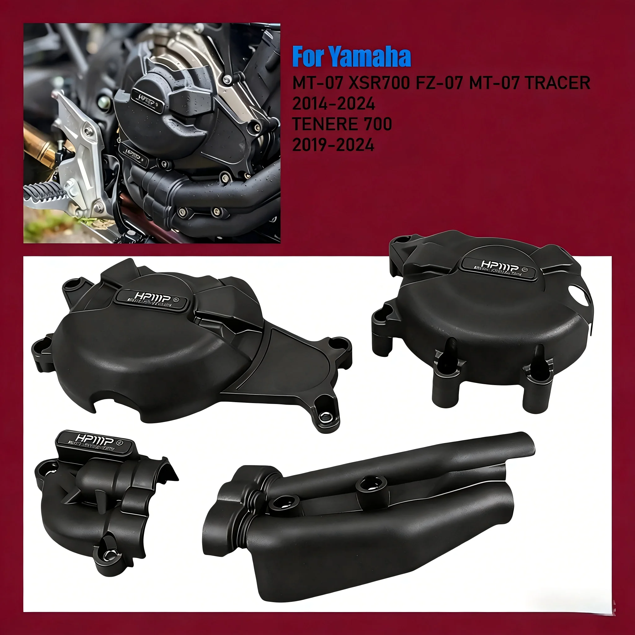 

Защитные аксессуары для крышки двигателя и сцепления мотоциклов YAMAHA MT07 FZ07 XSR700 MT-07 TRACER 2014-2024 TENERE 700 19-24