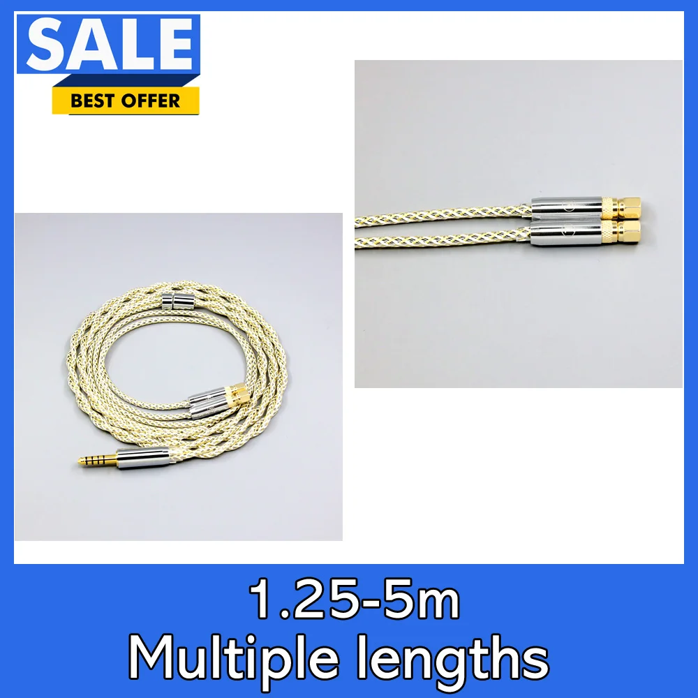 

TypeS 23AWG Litz Shielding Silver OCC Earphone Cable For HiFiMan HE4 HE500 HE6 HE400 HE5 HE300 Headphone LN008921