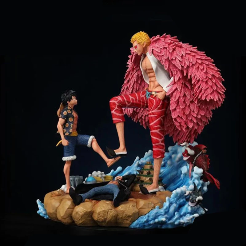 In Stock Original One Piece Luffy Vs Donquixote Doflamingo Action Figures Limited Pvc Anime Collection Statue Model Toys Gifts