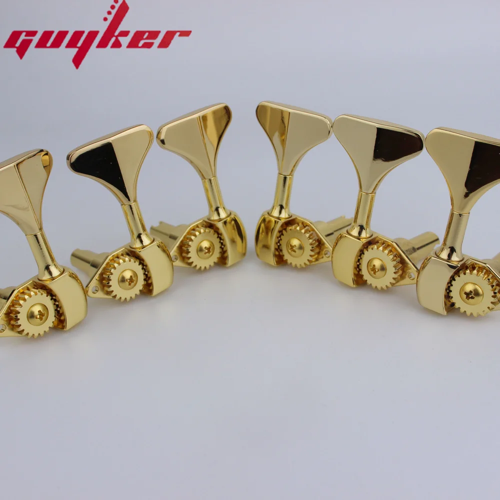 New Bass Tuners 1:20 Ratio Guitar Machine Gold Heads Guitar Tuning Key Pegs Open Gear