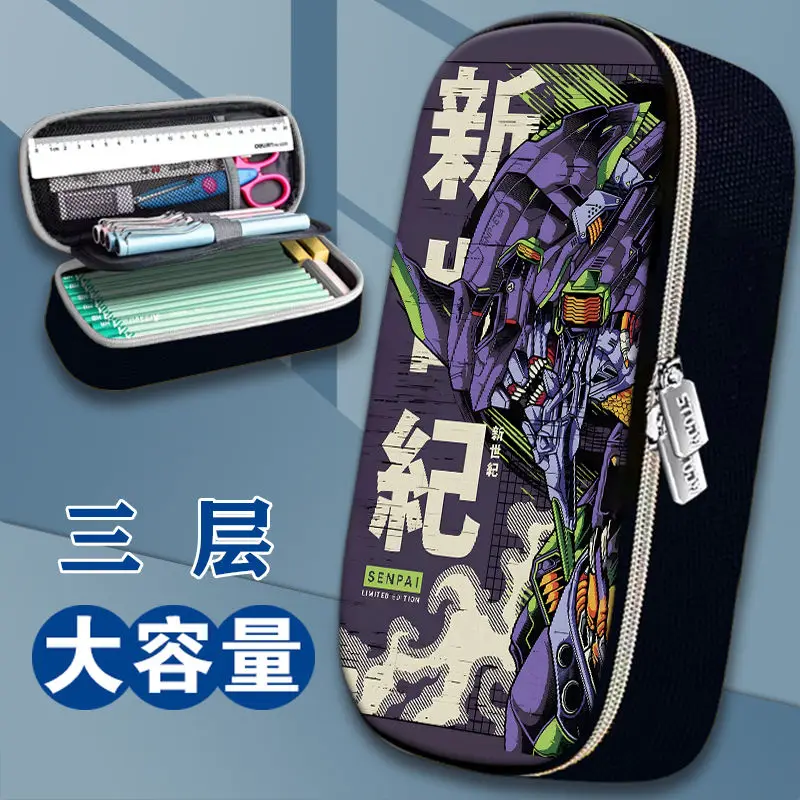 New Neon Genesis Evangelion EVANGELION-01 anime personalized pencil case large capacity stain-resistant pencil case stationery