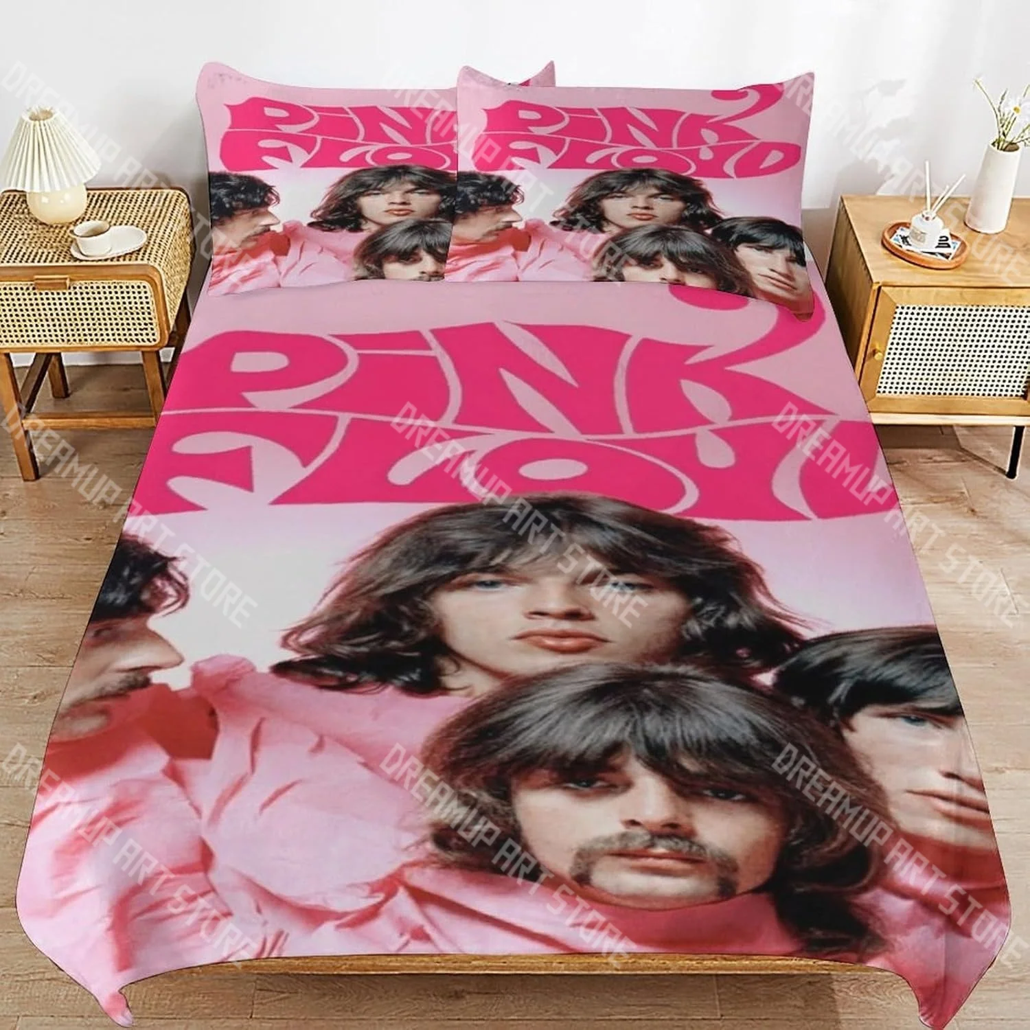 3D Print Pink Music Band F-Floyd Bedding Set Twin Queen King Full Size Duvet Cover Pillowcase Bed boys girls Adult Home Textiles