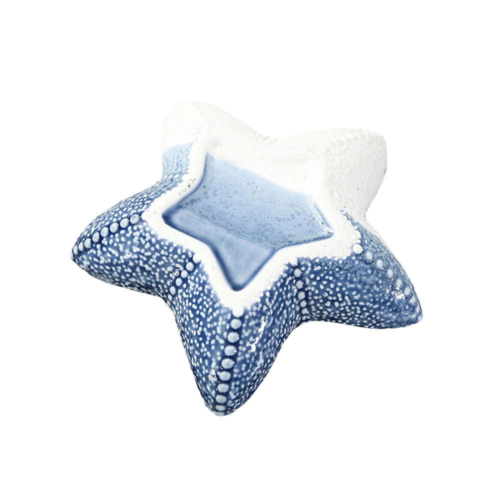 

Star Shaped Ceramic Tray Jewelry Dish for Rings Earrings Bracelets Contacts Hair Band Holder Jewelry Storage Plate