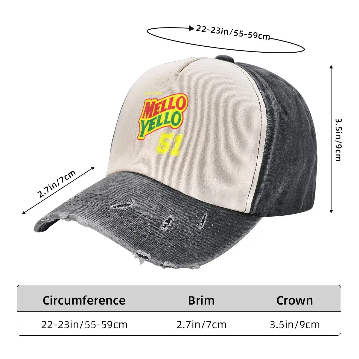 Mello Yello - Cole Trickle #51 - vintage logo Baseball Cap Bobble Hat Ball Cap party Hat For Women 2025 Men's