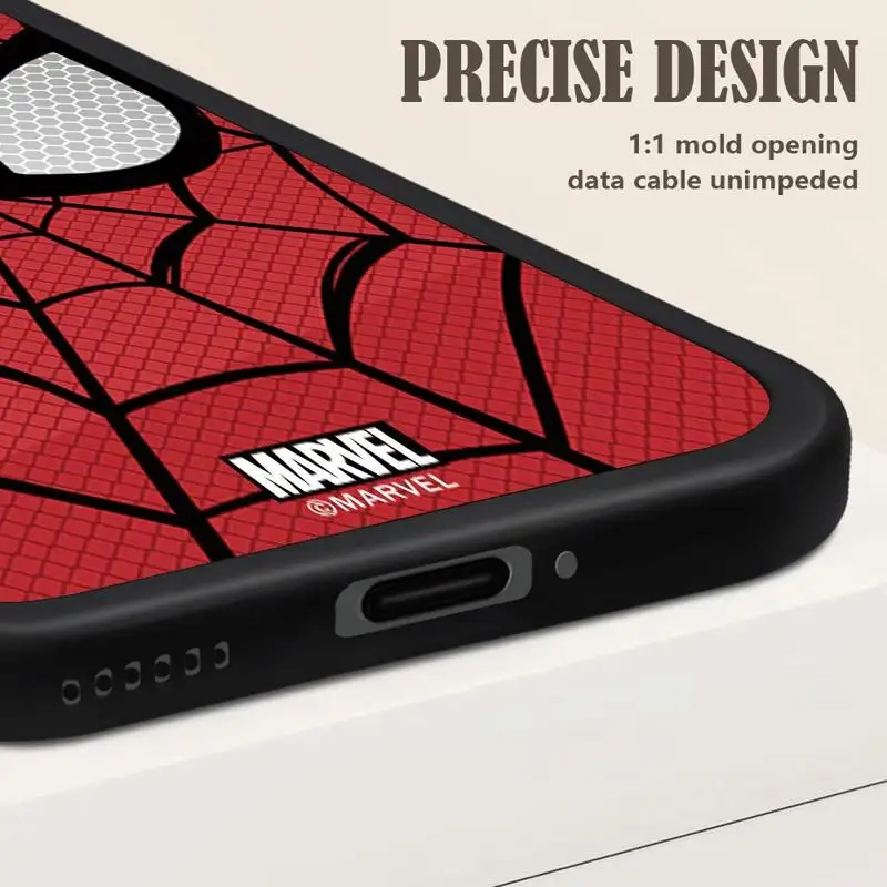 Marvel Sipider Man Logo Case for Samsung Galaxy A72 A52 A54 A53 A13 A14 A32 A22 A23 A24 A21s A11 A33 A73 Silicone Shell