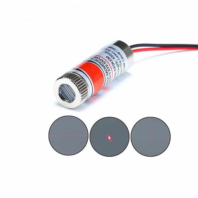 5pcs High Quality Red Line Laser Module 5mW 650nm Focus Adjustable Laser Head 5V Industrial Grade P0.05