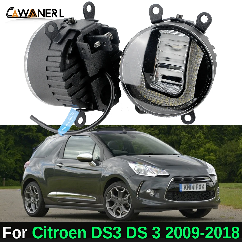 

2 Pieces Car Front Canbus LED Fog Light DRL 30W Aluminum Fog Daytime Running Lamp For Citroen DS3 DS 3 2009-2018