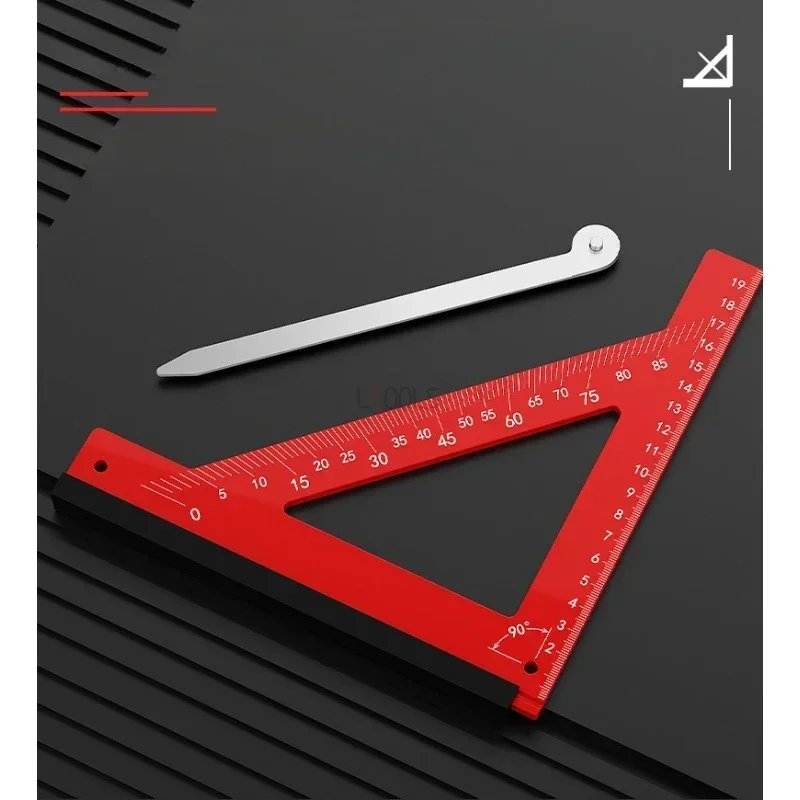 Multi Functional Measuring Device 90 Degree Vertical Angle Ruler Equipped Auxiliary Marking Point Ruler Double-sided Available