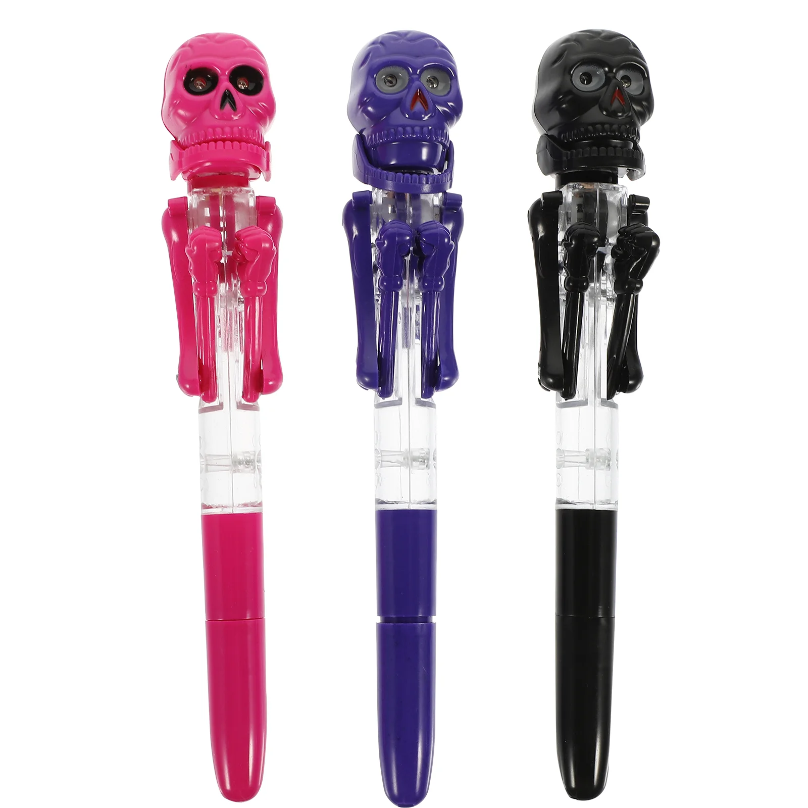 3 Pcs Pumpkin Halloween Ballpoint Pen Ghosts Decor Pens Stress Reliever Skull Student