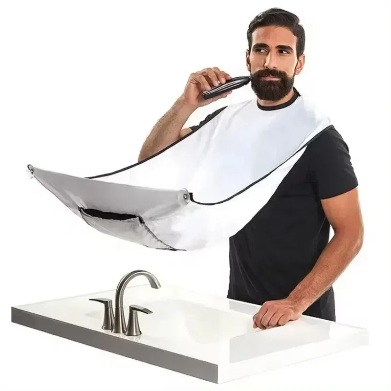 Shaving Apron for Man Beard Shaving Adult Shaver Cleaning Apron for Shaving and Hair Cutting That Can Be Attached To The Mirror