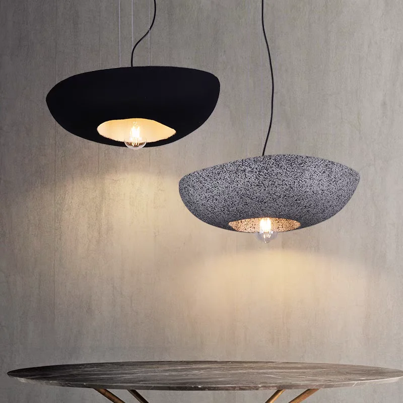 

Круглый подвесной светильник ваби-саби в японском стиле над столом, современная черная подвесная потолочная люстра с тыквой для гостиной, столовой