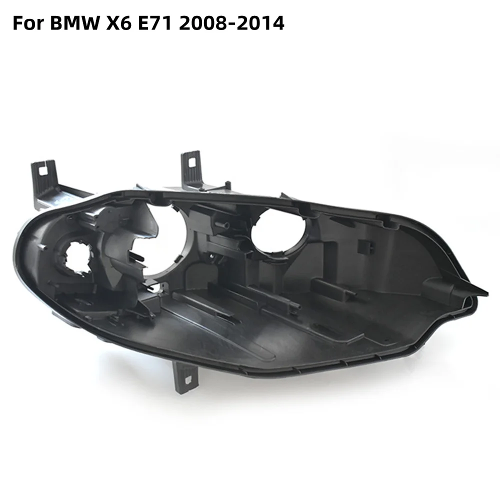 NEW Headlight Base Front Auto Headlight Housing For BMW X6 E71 2008 2009 2010 2011 2012 2013 2014 LED Headlight Black Casing