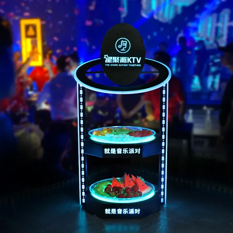 Planet Fruit Plate Rack Bar KTV Luminous Plate LED Three-Layer Night Show Personality Creative Fruit Platter Rack
