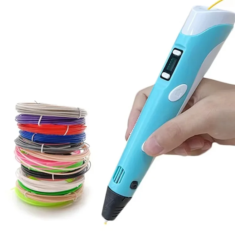 HJ-Intelligente 3D-printpen elektronisch met 36M PLA-verbruiksartikelen 3D-graffiti-tool op hoge temperatuur