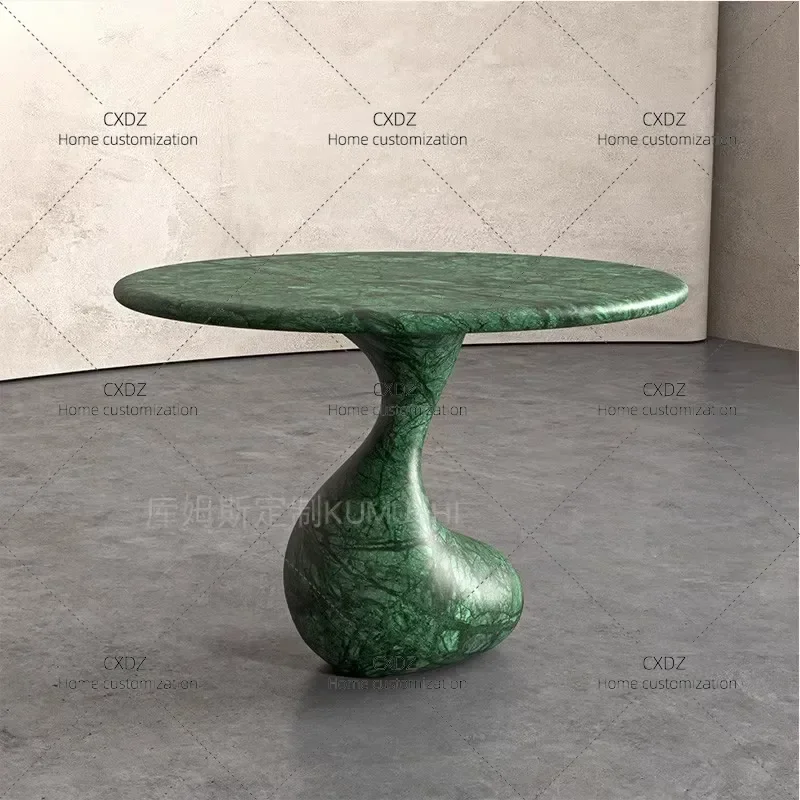 Natural Marble Dining Table Modern Minimalist Light Luxury Style for Villa Living Room Household Furniture Simple Design