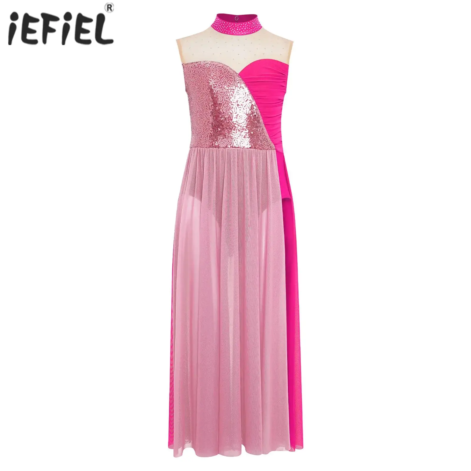 criancas-meninas-vestido-de-danca-lirica-sem-mangas-recorte-volta-lantejoulas-corpete-lado-split-malha-vestido-moderno-contemporaneo-palco-dancewear