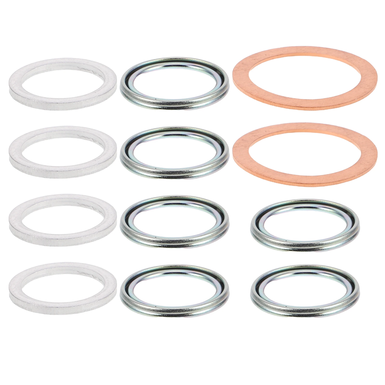 

12PCS Transmission Oil Drain Gasket Differential Plug Washer Cover Replacement Metal Durable Leak Prevention Wide Compatibility