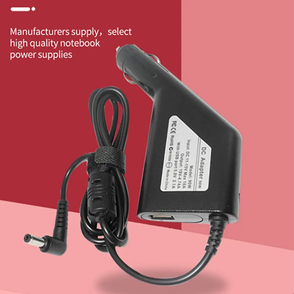 Multi-plug 19V 4.74A 90W Laptop Universal Car Charger Dc Power Adapter for Samsung Notebooks Wholesale Dropshipping