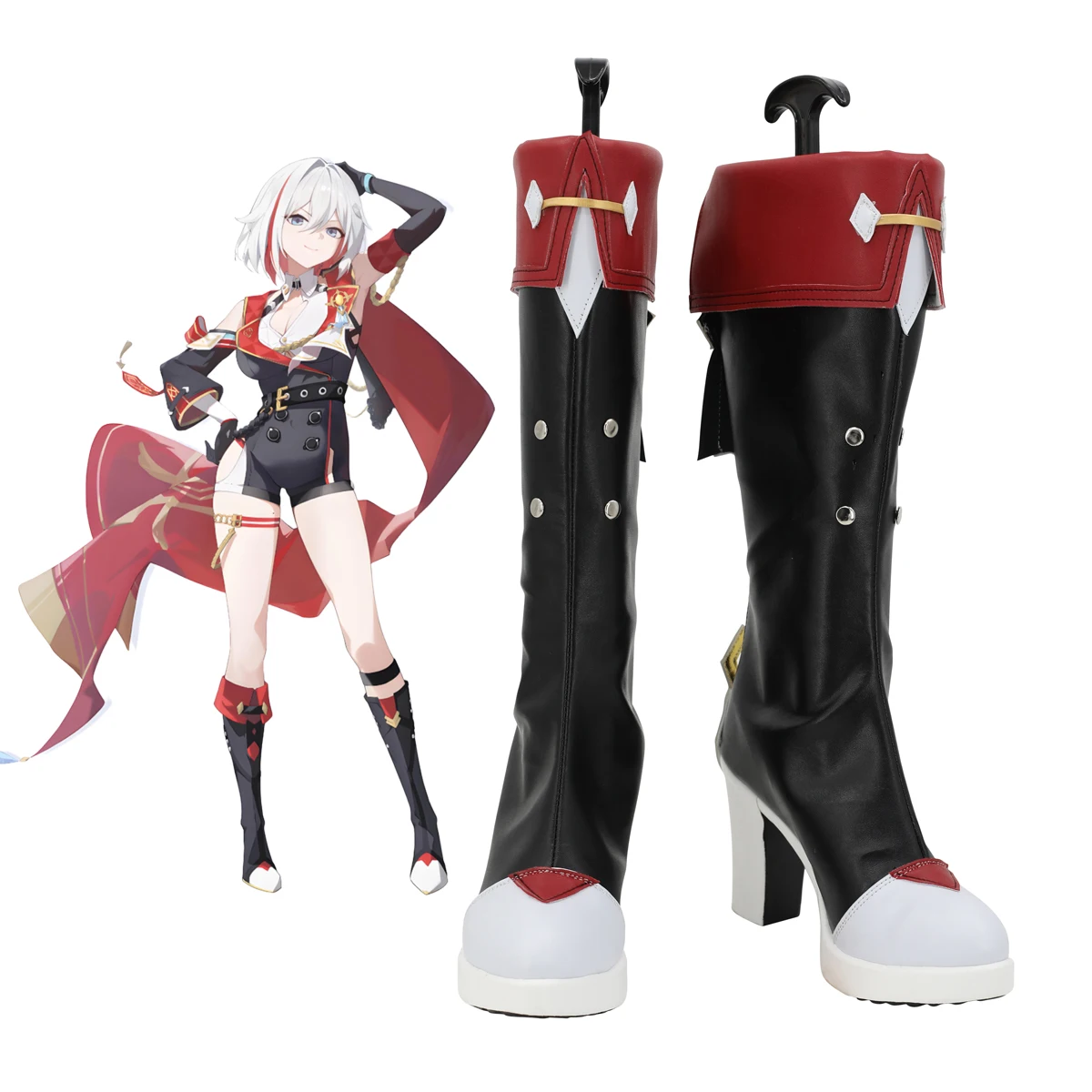 

Honkai Star Rail Topaz Cosplay Shoes Leather Boots Custom Made Any Size