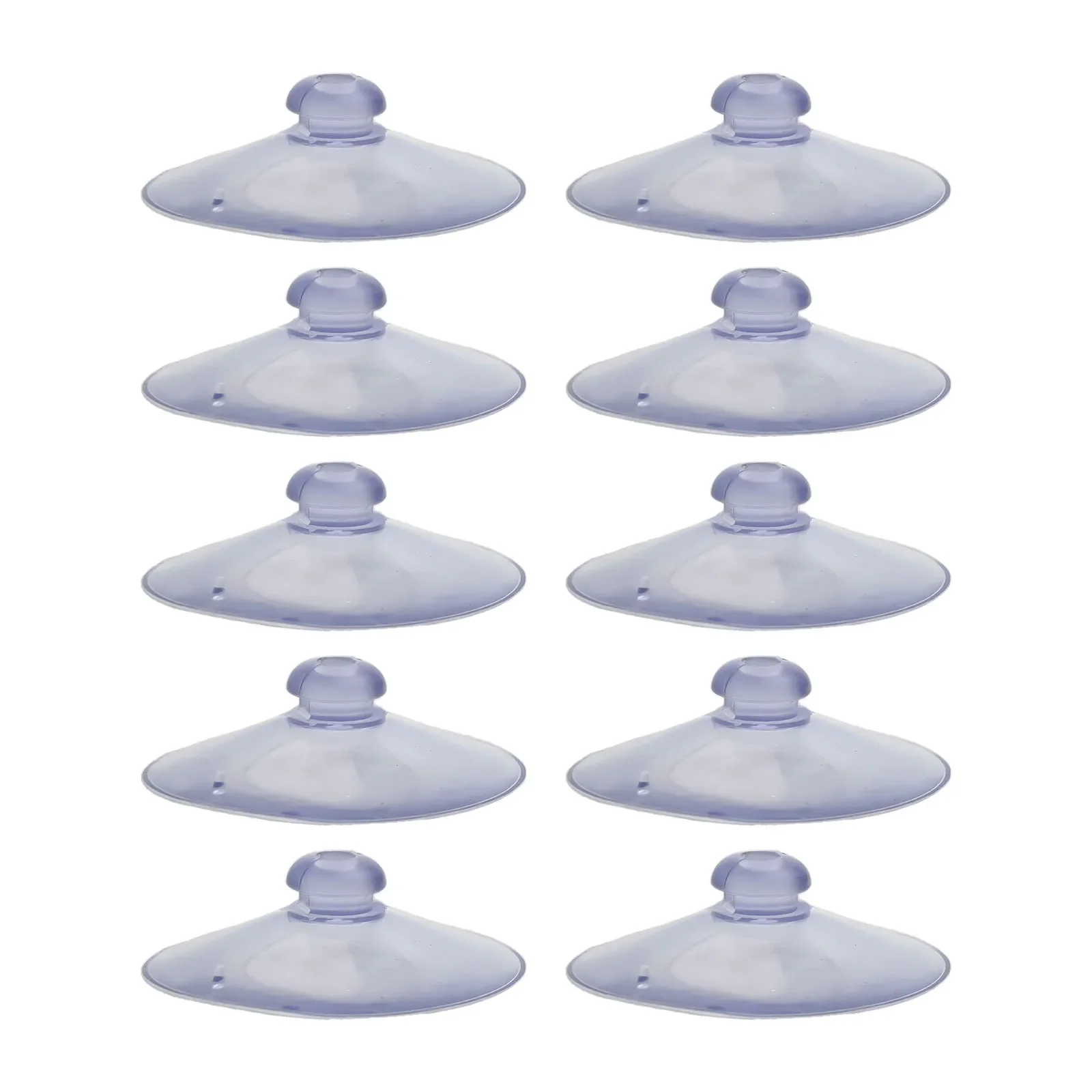 Cangkir isap bening kepala jamur 55mm/50mm, 4/10 buah cangkir pengisap vakum kuat mur jempol kait dinding kamar mandi dapur transparan PVC