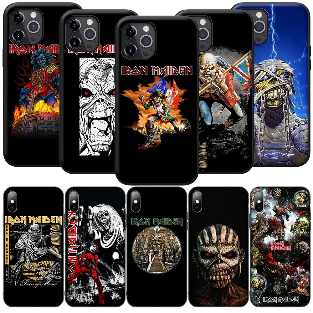 Telefoon Cover voor iPhone 12 11 X XS XR Pro Max 6 6s Plus SE Nieuwe Case Y-47 I-Iron M-Maiden