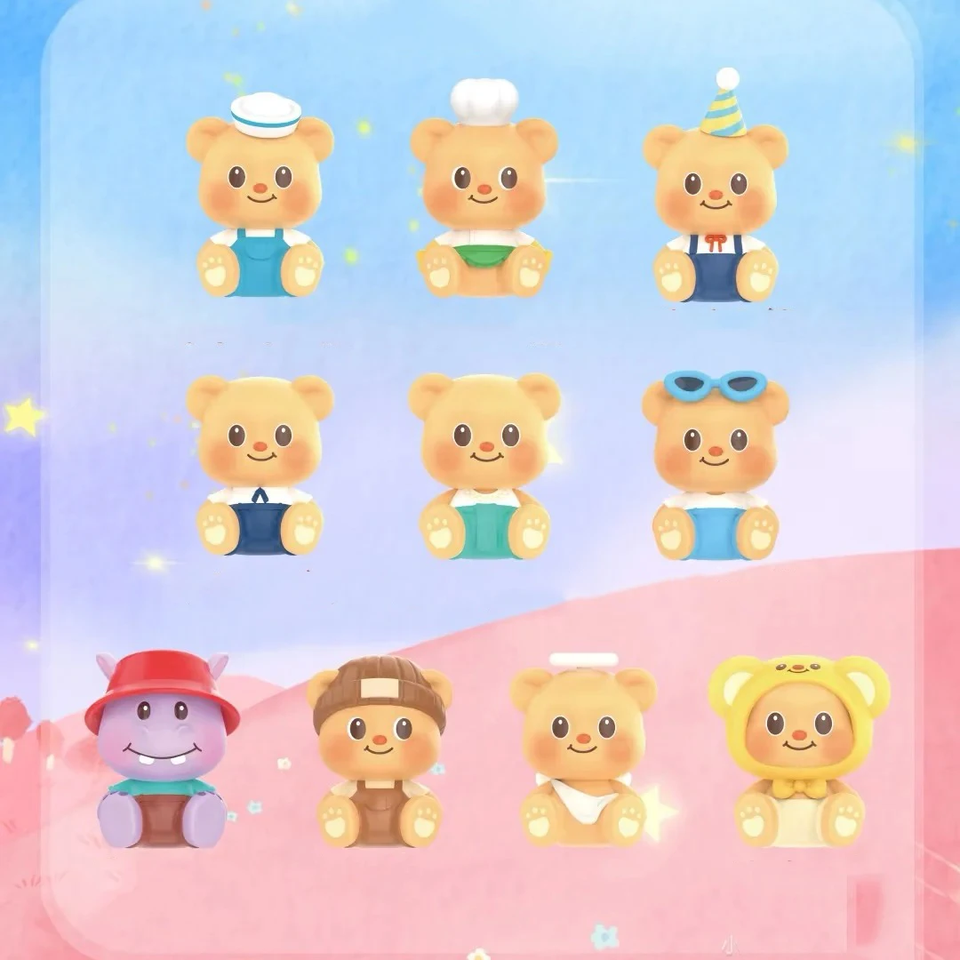 漫画バターベアミニマジックシッティングシリーズブラインドバッグ人形デスクトップ装飾ブラインドボックスおもちゃ誕生日ギフト