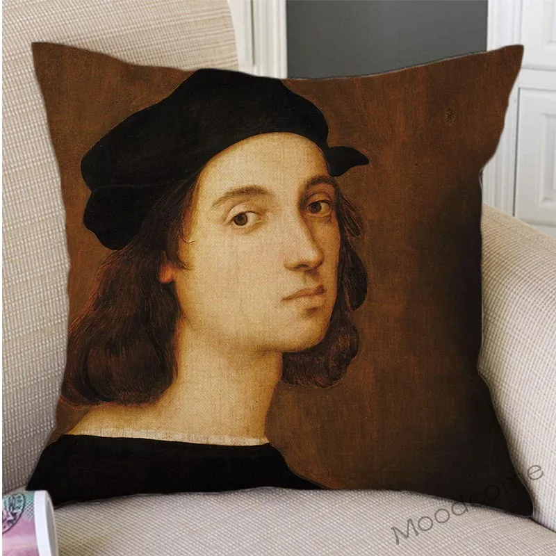 Renaissance Famous Painter Raffaello Santi Raffael Oil Painting Home Decoration Pillow Case The School of Athens Cushion Cover