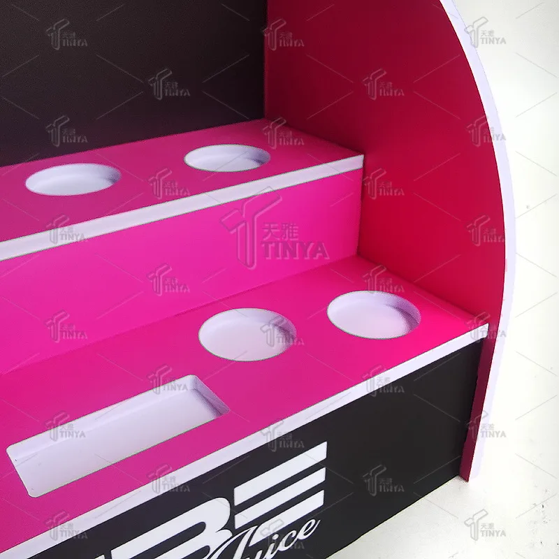 custom.Detachable Printing PVC Material  Desktop Display Stand Shelves