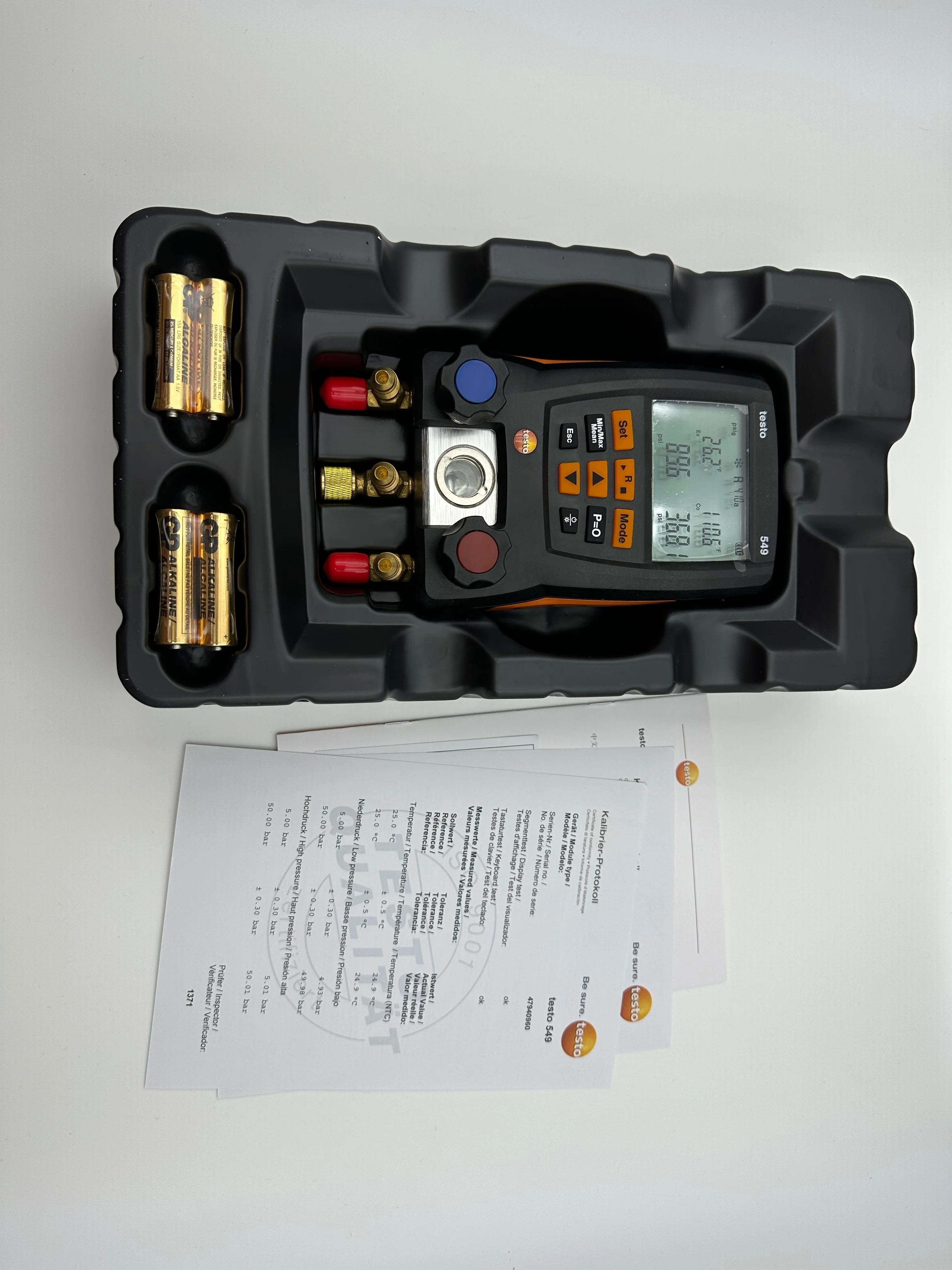 Original Testo 549 Entry-level Digital Manifold With Calibration Certificate