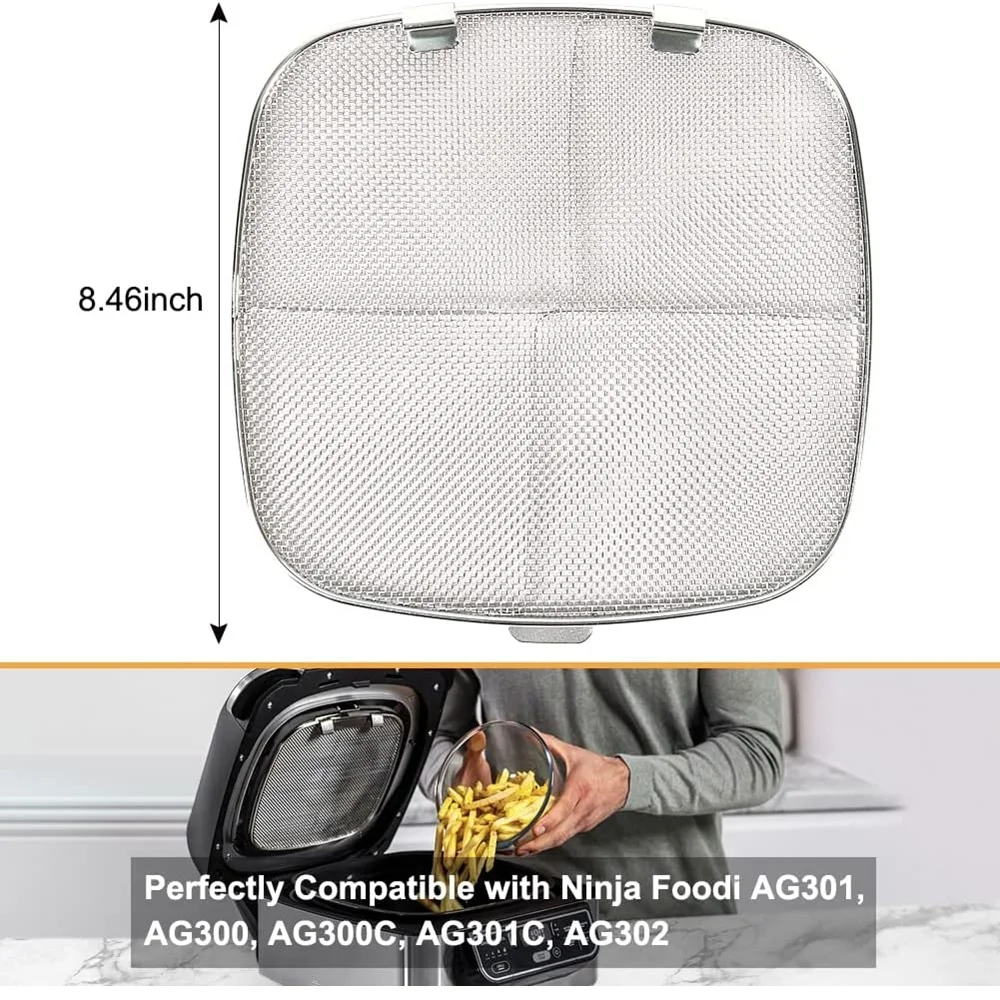Splatter Shield for Ninja Foodi AG301,Air Fryer Accessories for Ninja Foodi 5-in-1 Indoor Grill AG300,AG300C,AG301C,AG302,AG400