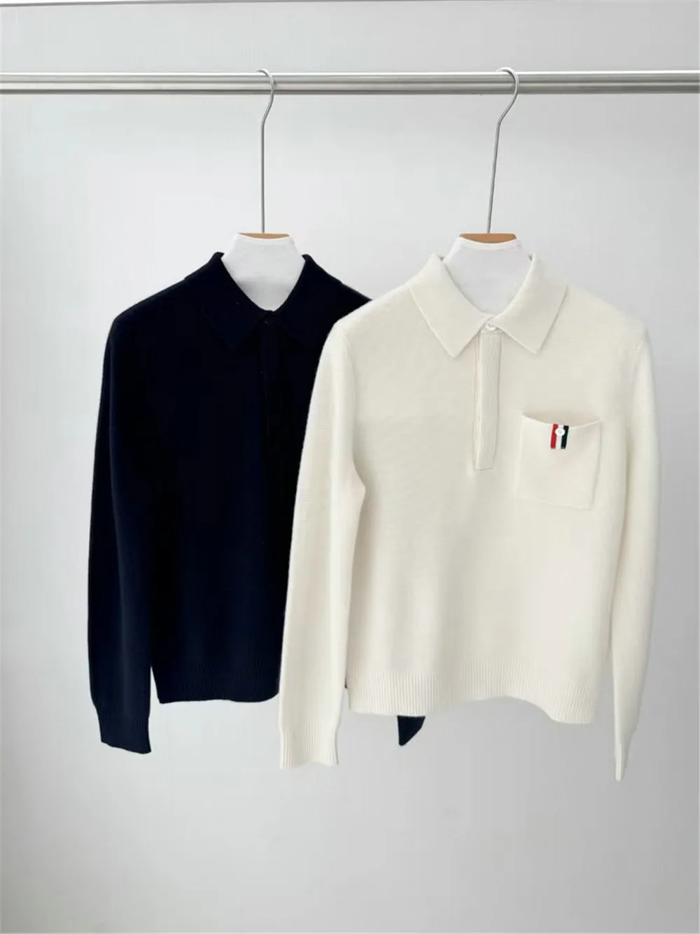 

25. Осень/зима, новый женский поло с плоским карманом, декоративный кашемировый вязаный пуловер