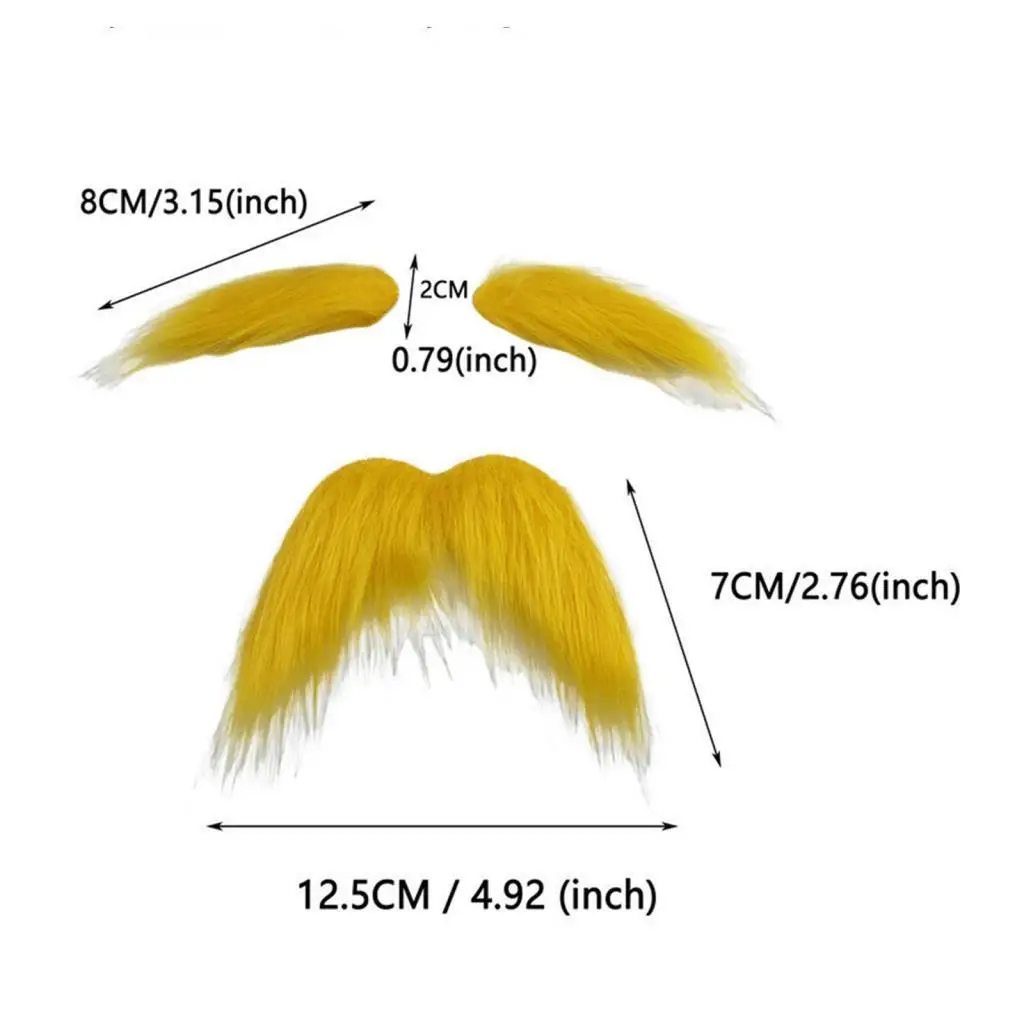 Juego de bigote falso autoadhesivo, Kit de barba de tela, pelo Facial de imitación, accesorios de Cosplay para fiesta de disfraces de Navidad y Halloween