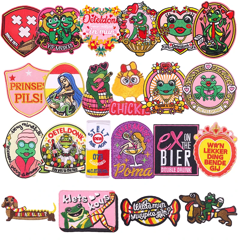 Parche bordado con emblemas de Oeteldonk, parches para planchar, insignia del Festival de Carnaval holandés, regalo de recuerdo de celebración, 2026