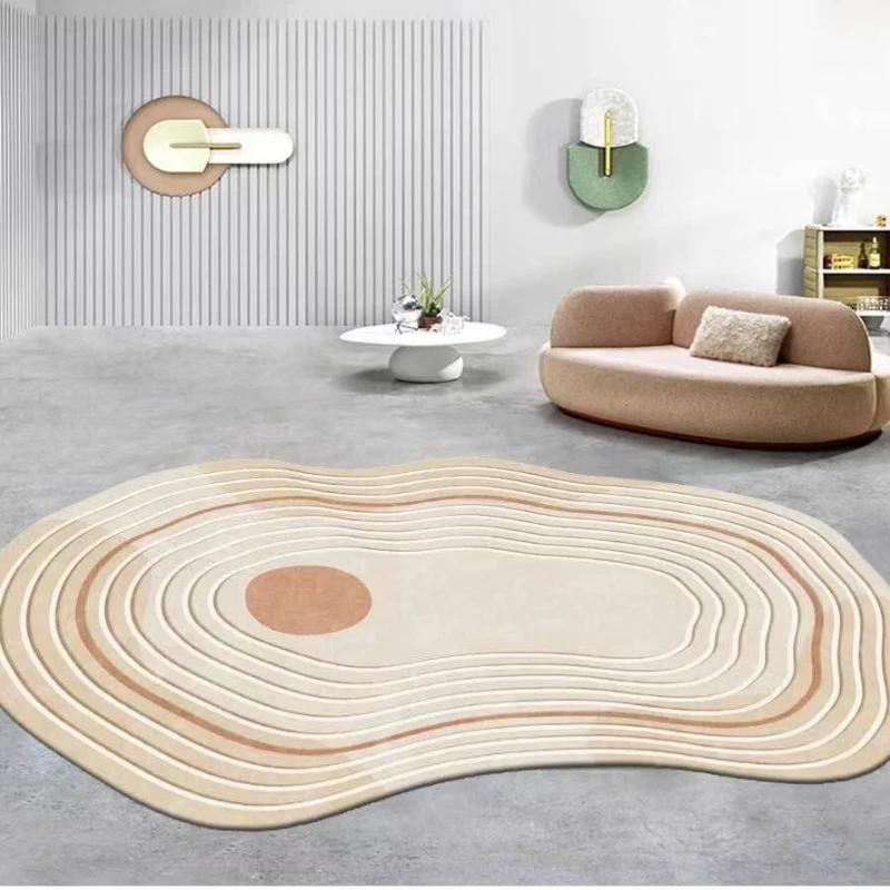 Modern Minimalist Carpets for Living Room Irregular Shape Bedroom Decor Plush Carpet Fluffy Soft Bedside Mat Home Washable Rug