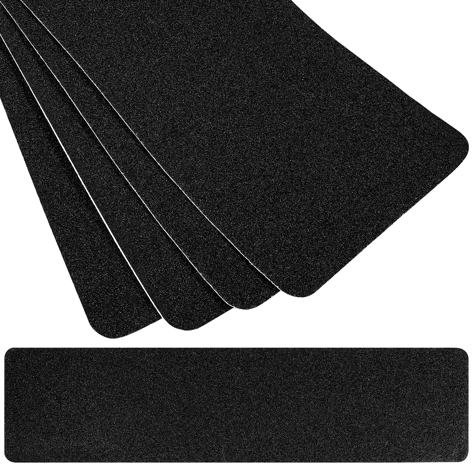 

4pcs Black Anti Slip Anti Skid Tape Tape for Stairs Outdoor Stair Treads Non Skid Wear Resistant Waterproof Grip