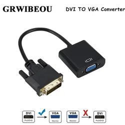 Full HD DVI To VGA Converter HD 1080P DVI Male 24+1 Pin To VGA Female Video Cable For HDTV PS3 PS4 PC Display DVI To VGA Adapter