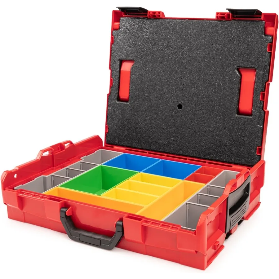 

Shallow Stacking Tool Box L-BOXX 1 with 12-Piece Organizer Bin Set and Lid Insert OLB91012