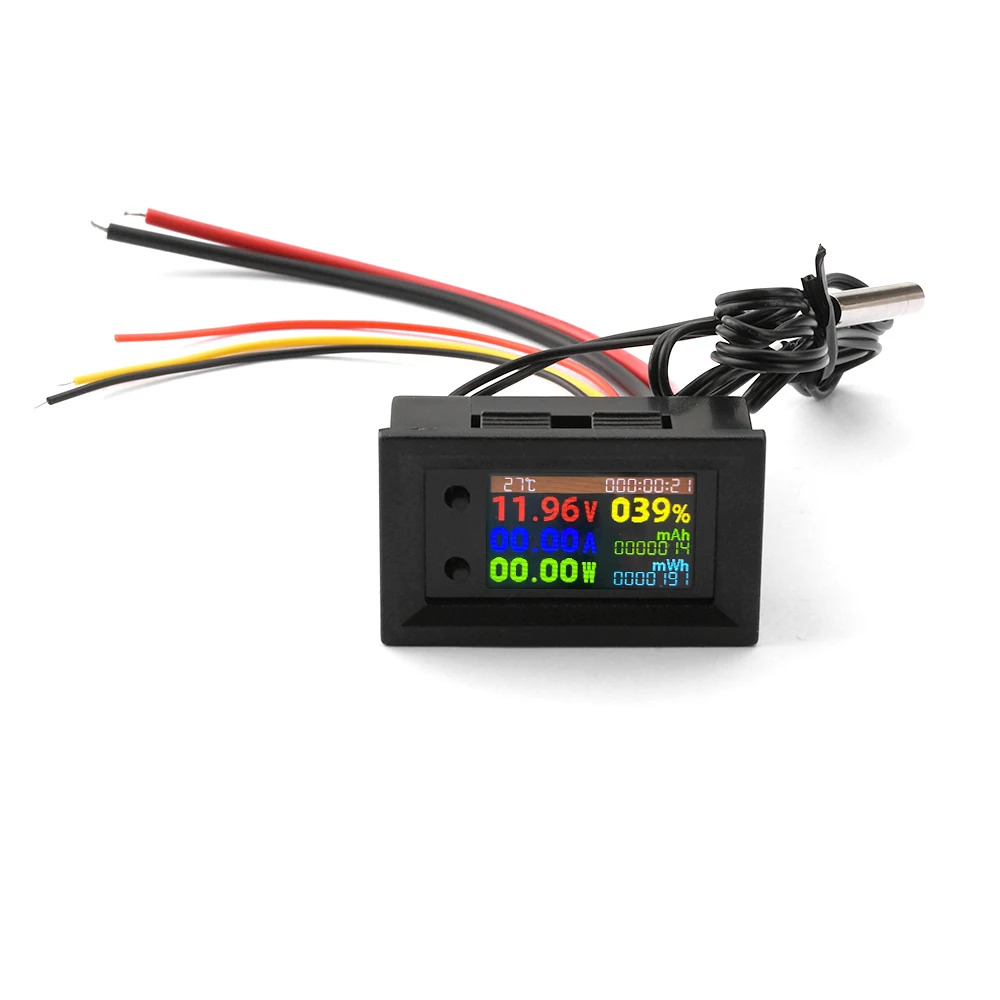 8 w 1 cyfrowy multimetr DC 4-30V 10/50/100A moc woltomierz energii amperomierz watomierz Tester pojemności wyświetlacz termometr LCD