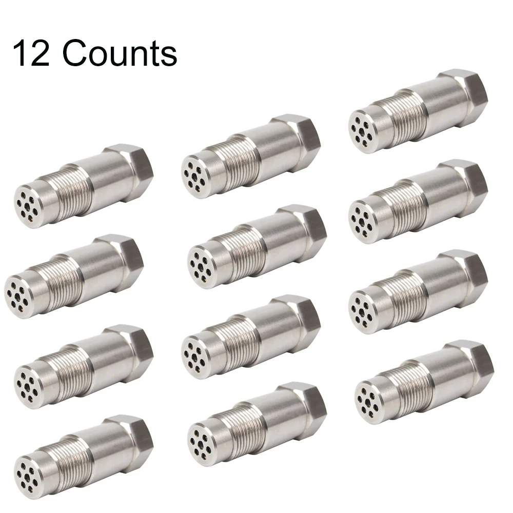 

12PCS Oxygen Sensor with Mini Catalyst, Stainless Stee Oxygen Sensor Filter Adapter, M18x1.5 Universal O2 Sensor Connector