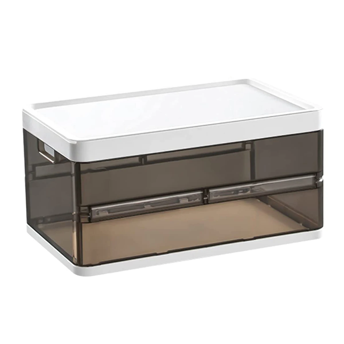 

Stackable Plastic Storage Bins with Lid,Foldable Closet Storage Box
